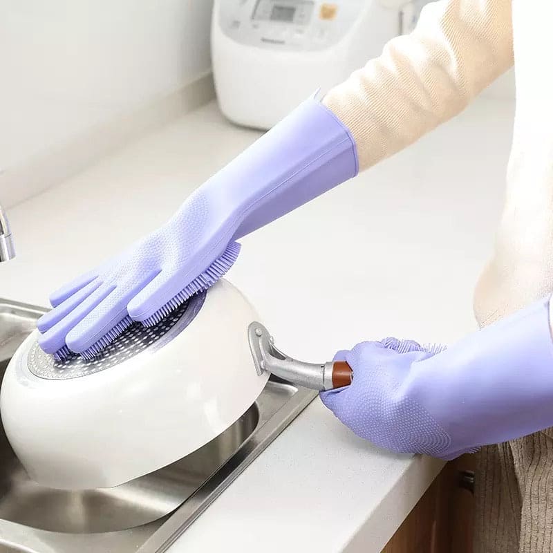 Magic Dish washing silicone gloves